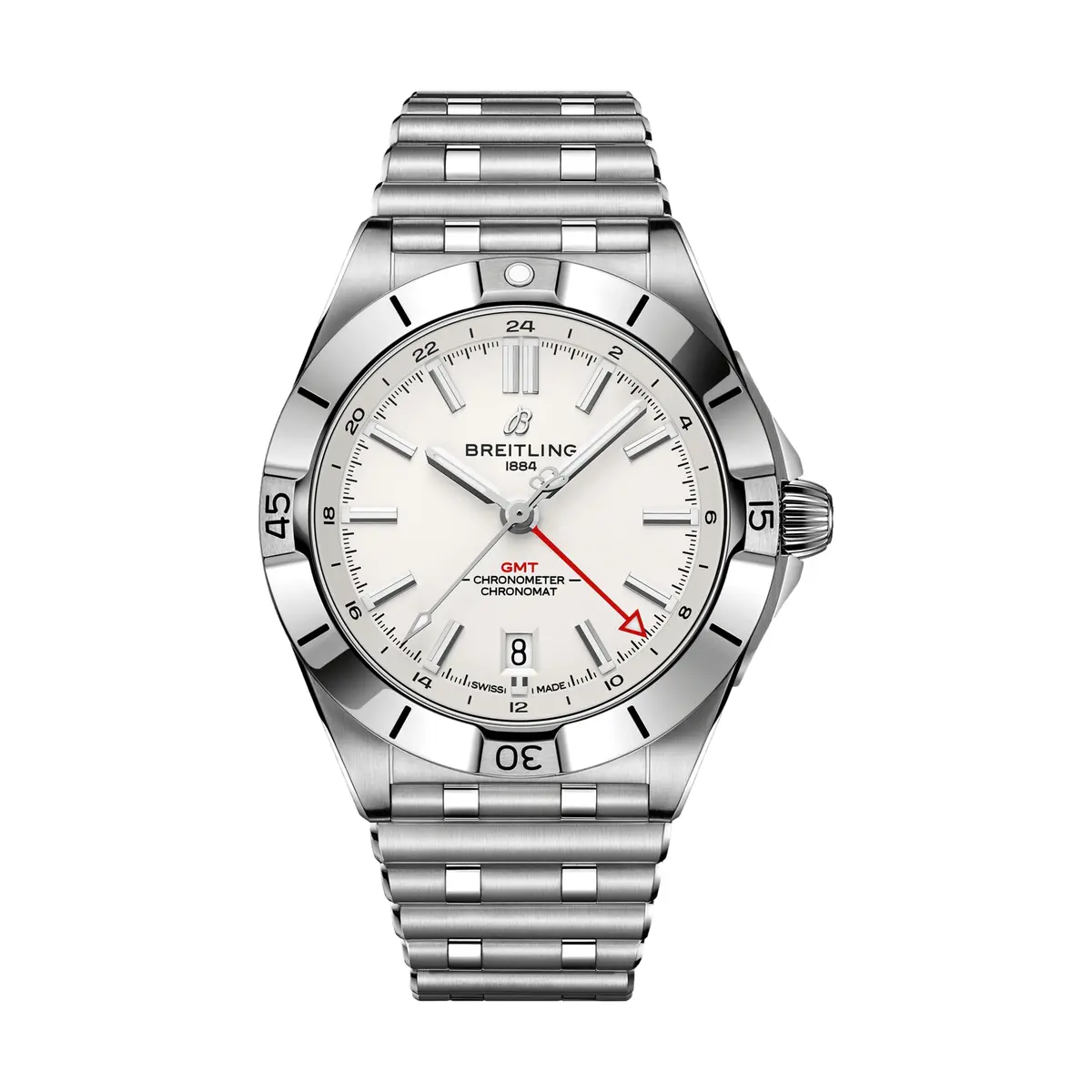 Chronomat Automatic Gmt 40Mm - White On Bracelet 1