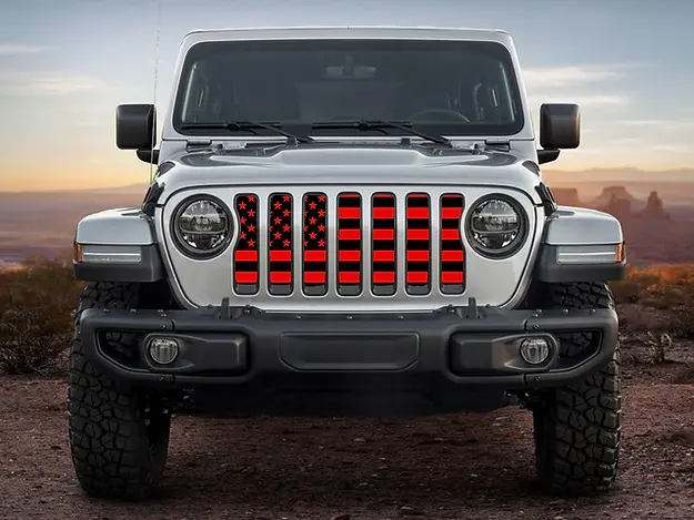 Red And Black Flag Grill Insert 003 2