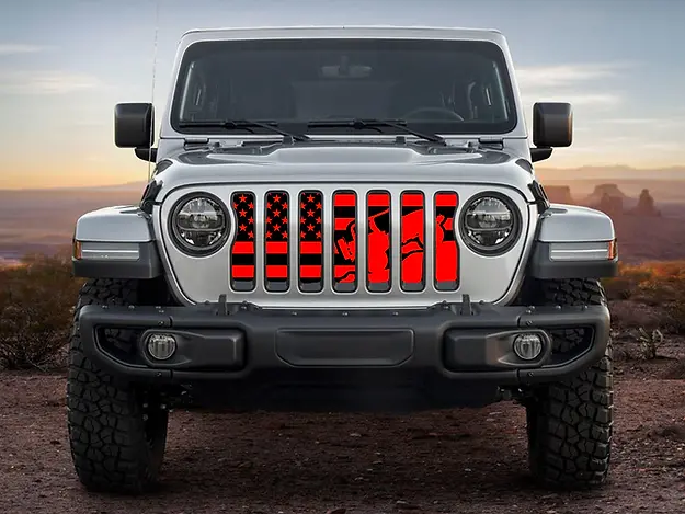 Red Crawler Flag Grill Insert 2