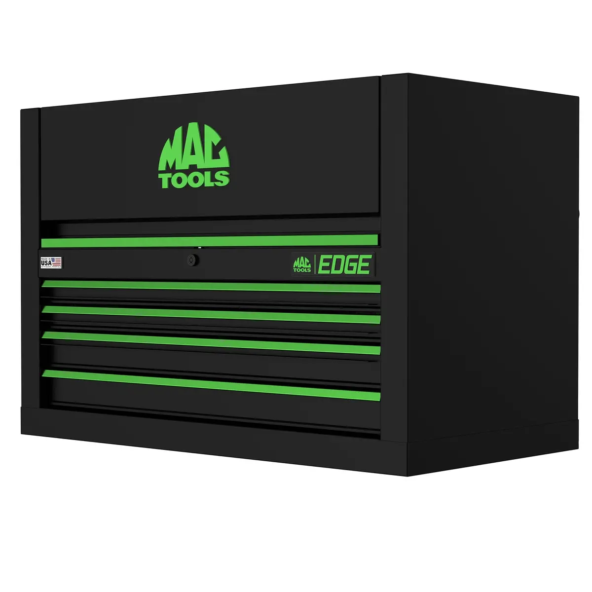 Edge™ 4-Drawer Top Chest For E4122 Workstation - Flat Black/Green Trim 1