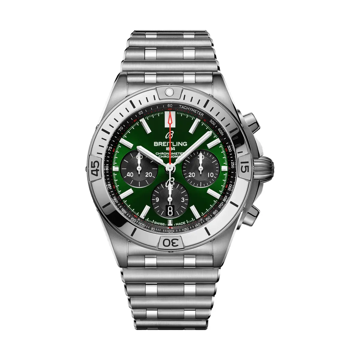 Chronomat B01 42Mm - Green On Bracelet 1