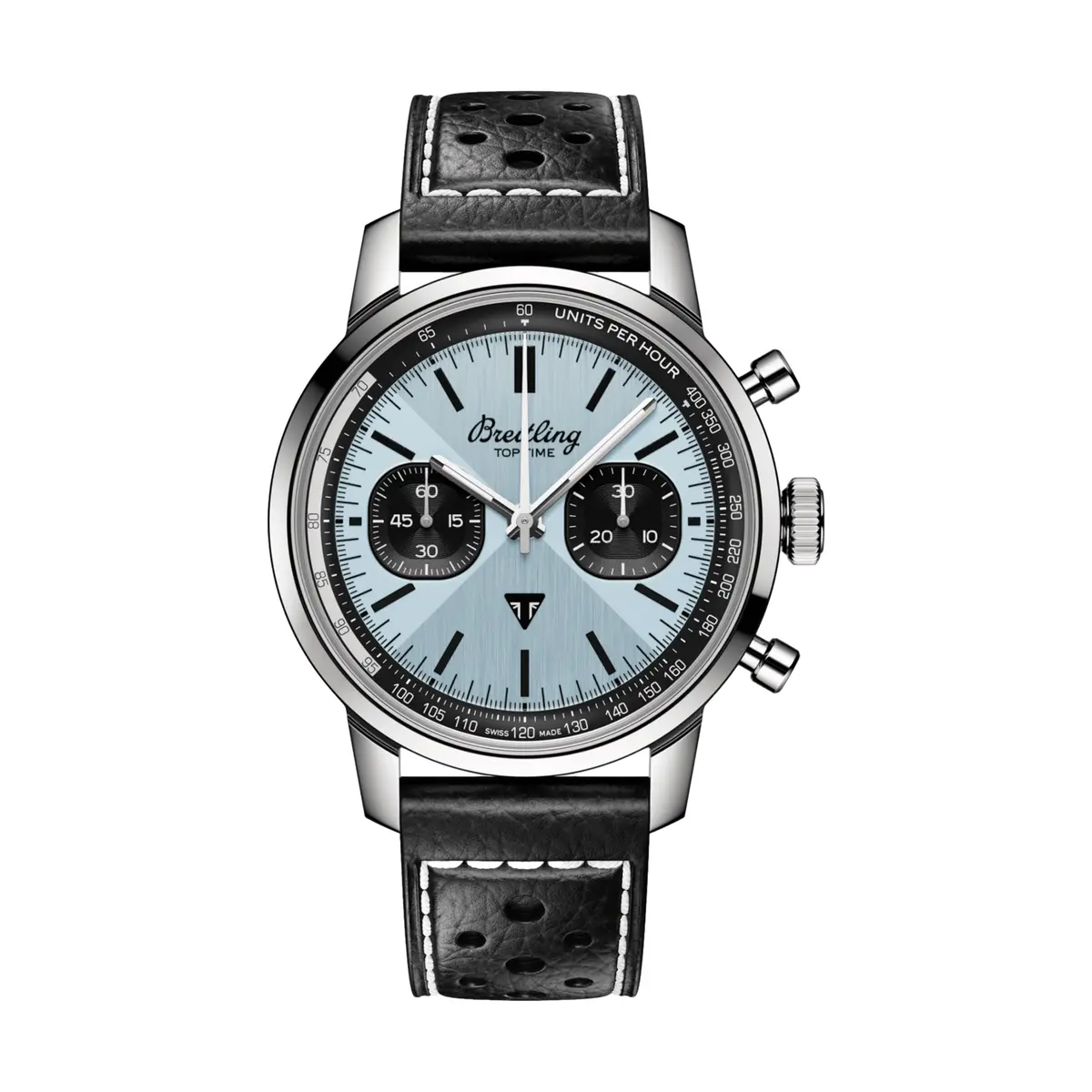 Top Time B01 Triumph 41Mm - Ice Blue On Leather Strap 1