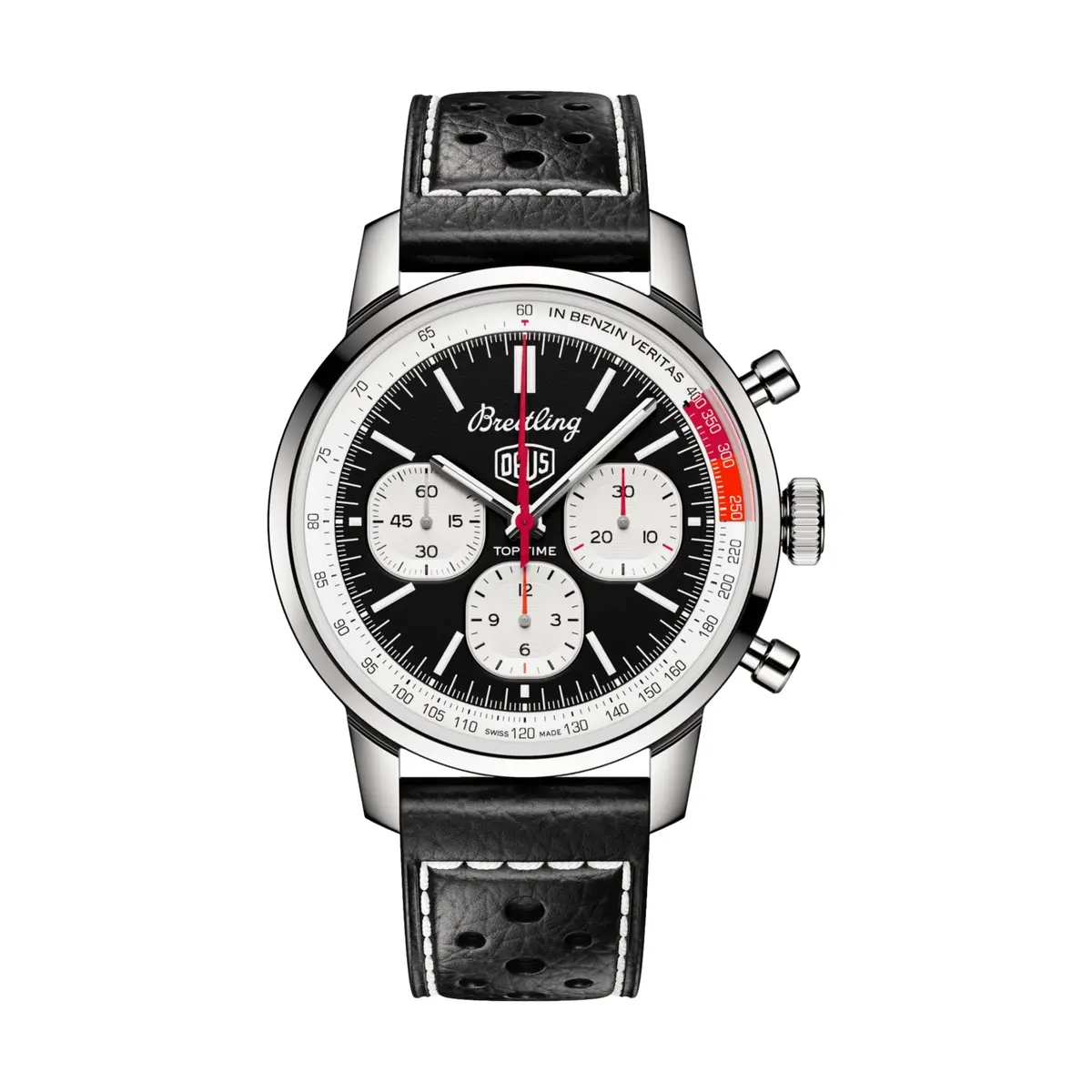 Top Time B01 Deus 41Mm - Black On Leather Strap 1