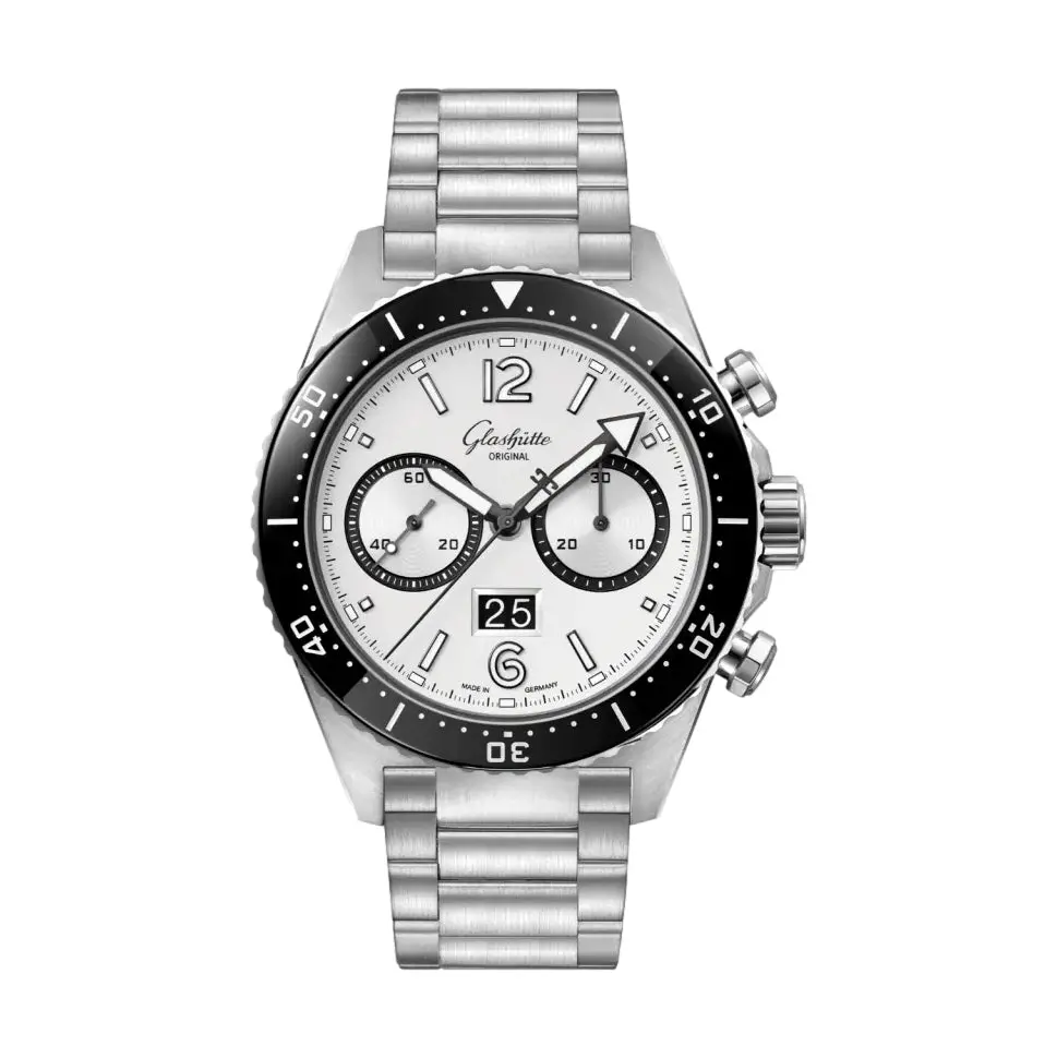 Seaq Chronograph 43.2Mm - Galvanized Silver On Bracelet 1