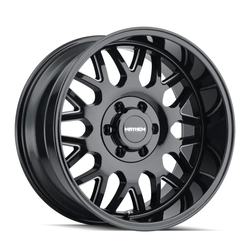 Mayhem Tripwire Forged Wheel – 20X9", 6X135, 0Mm Offset, 106Mm Hub Bore, Black With Machined Spokes 1