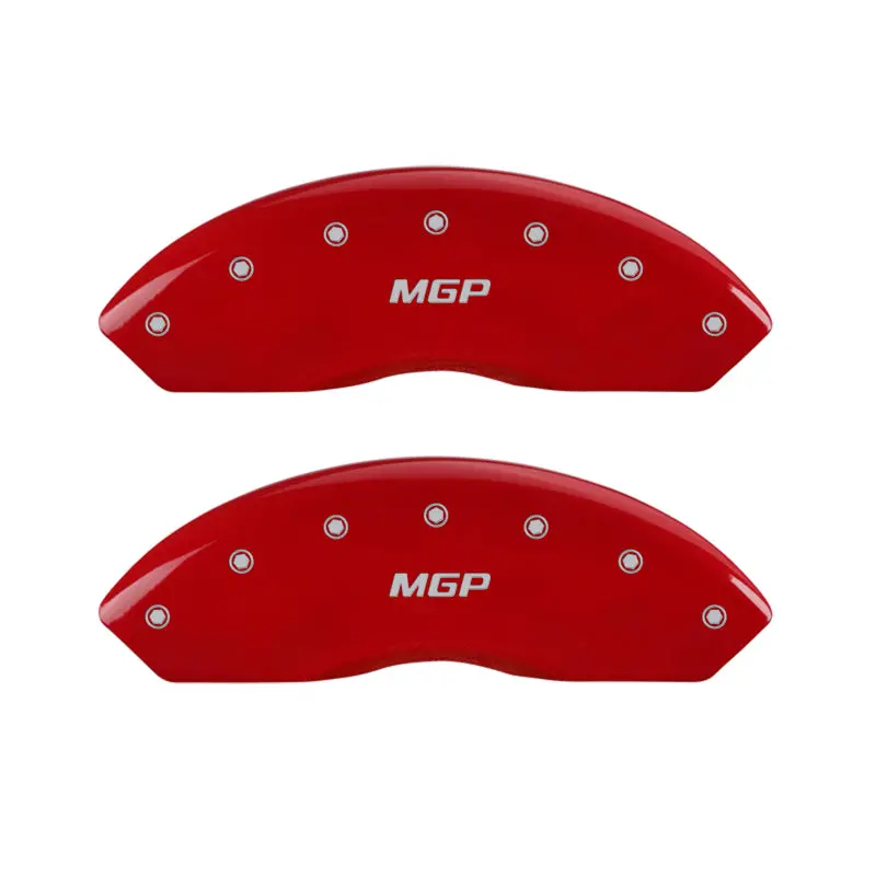 Mgp 4 Caliper Covers Engraved Front & Rear Mgp Red Finish Silver Char 2017 Buick Envision 1