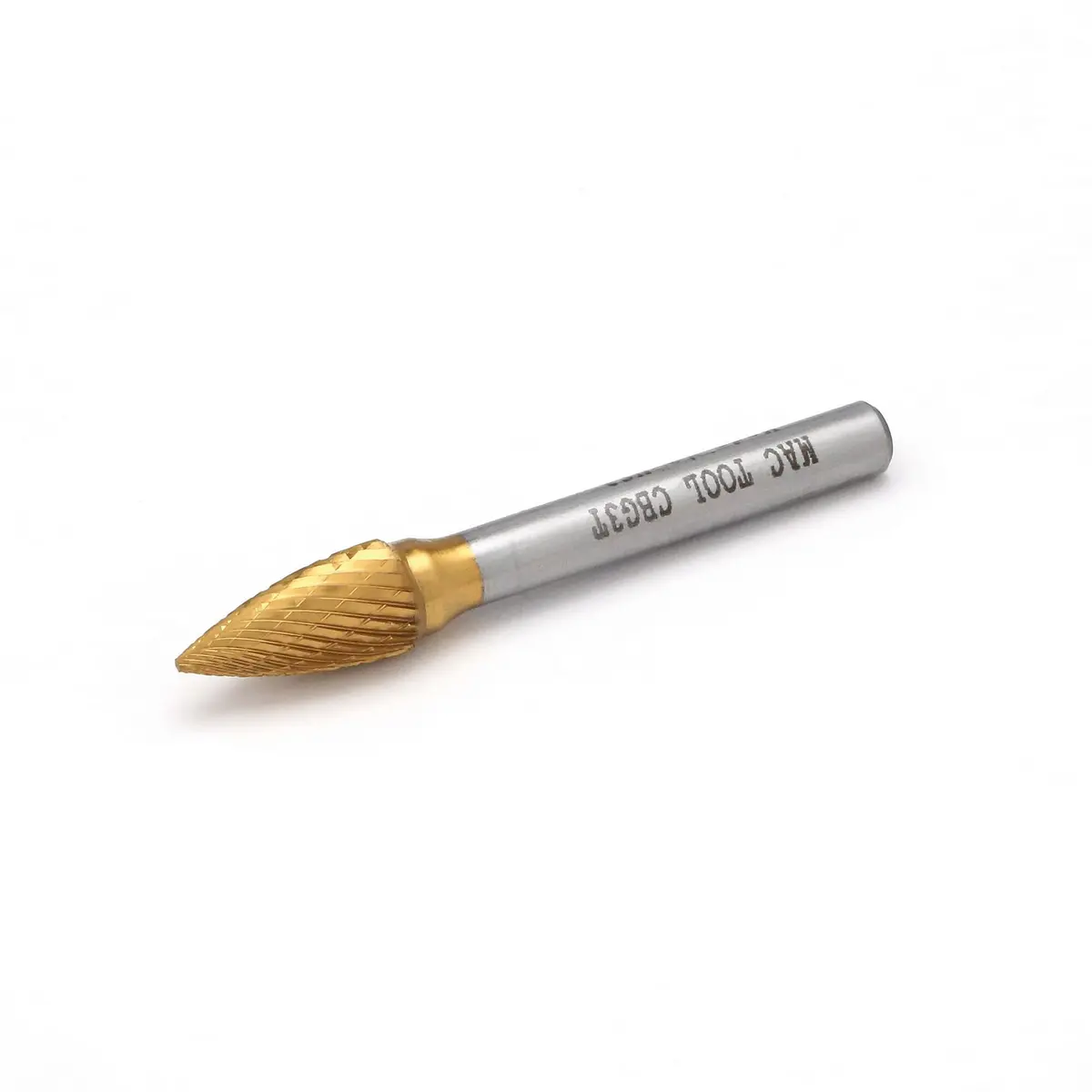 Tree Shape Point End Titanium-Nitride Coated Carbide Burr 1