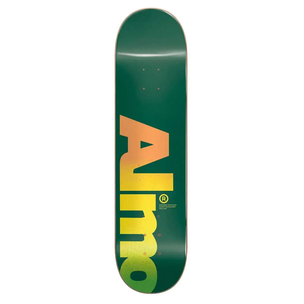 Almost Fall Off Logo Hyb 8.25" Deck - Green 1