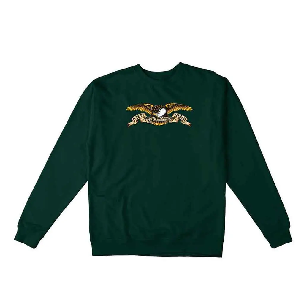 Antihero Eagle Crewneck - Black Multi/Dark Green 1
