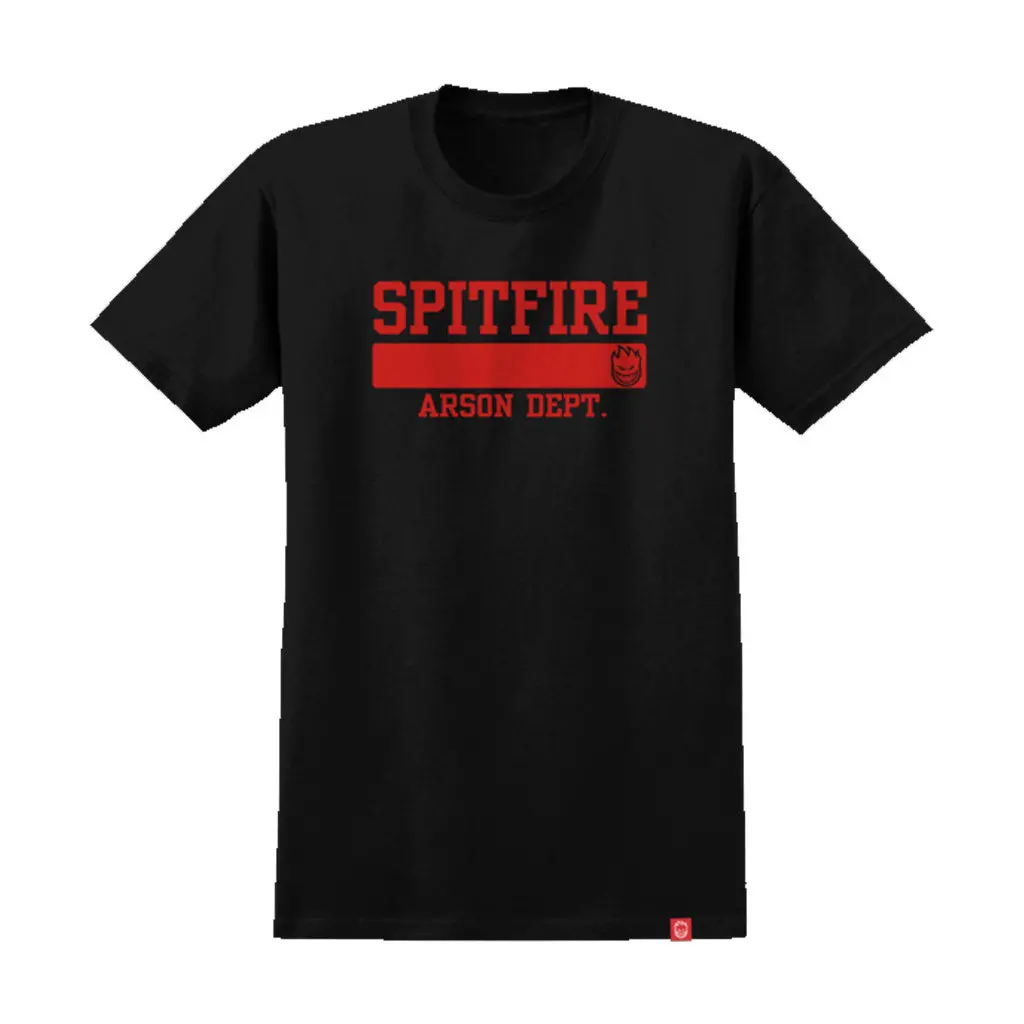 Spitfire Arson Dept S/S Tee - Black/Red 1