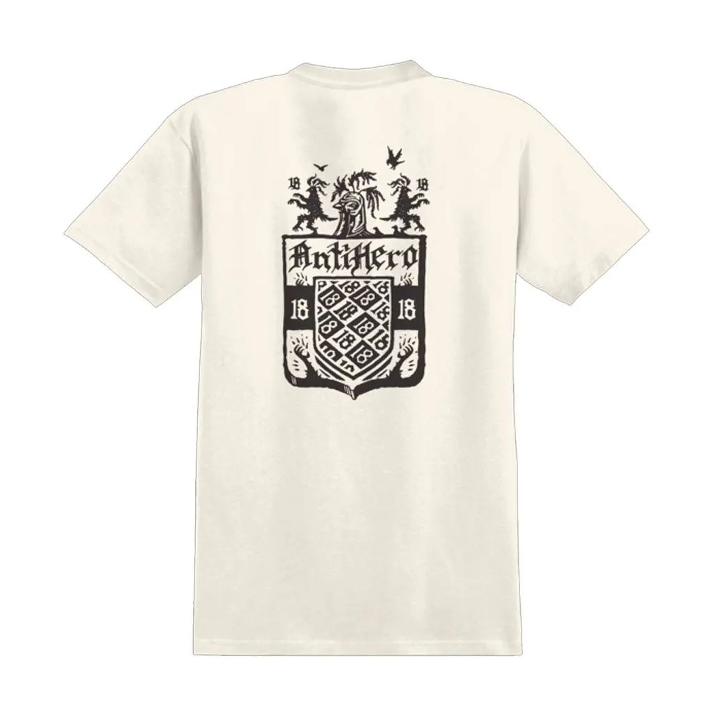 Antihero Coat Of Arms S/S Tee - Cream/Black 1