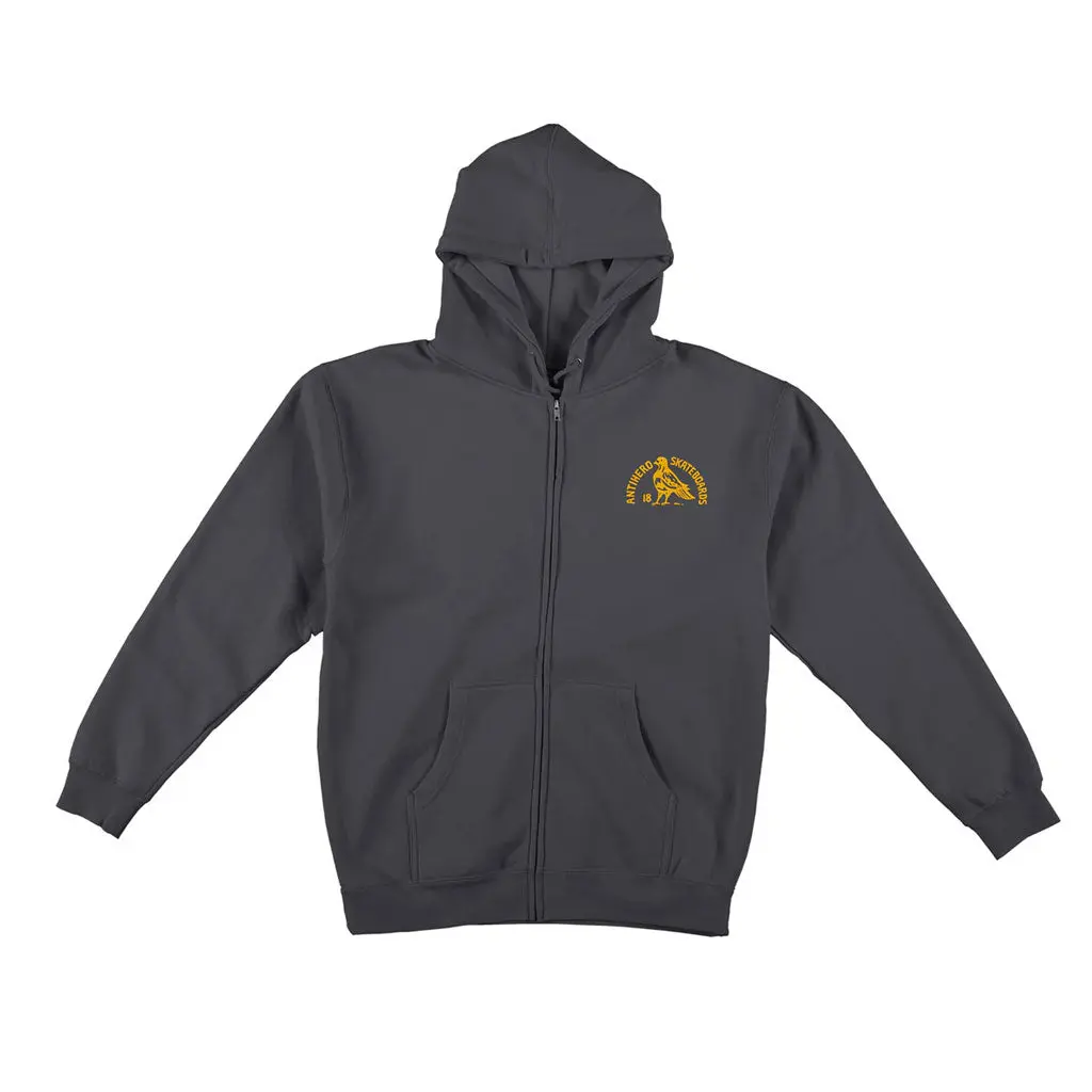 Antihero Rock Dove Zip Hood - Charcoal 1