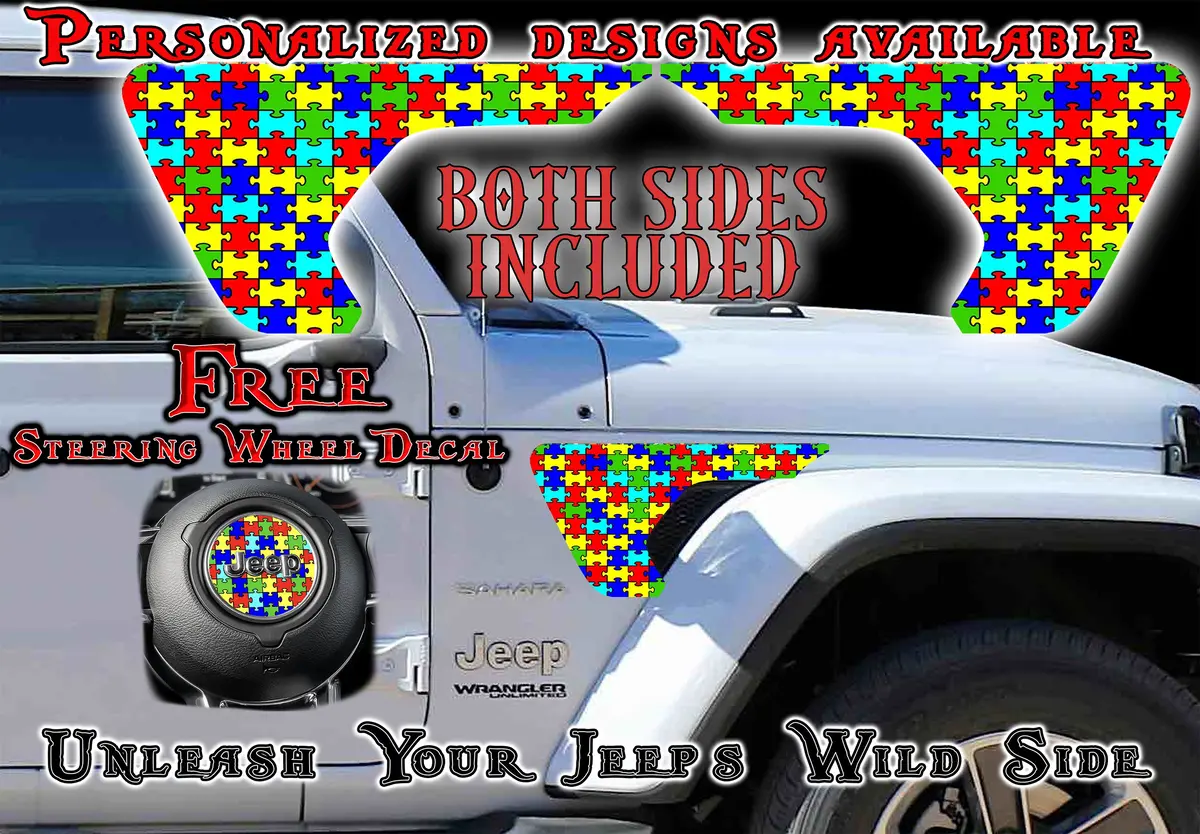 Fender Vent For The Jl Or Jt 2018 Or Newer Autism Puzzle 1