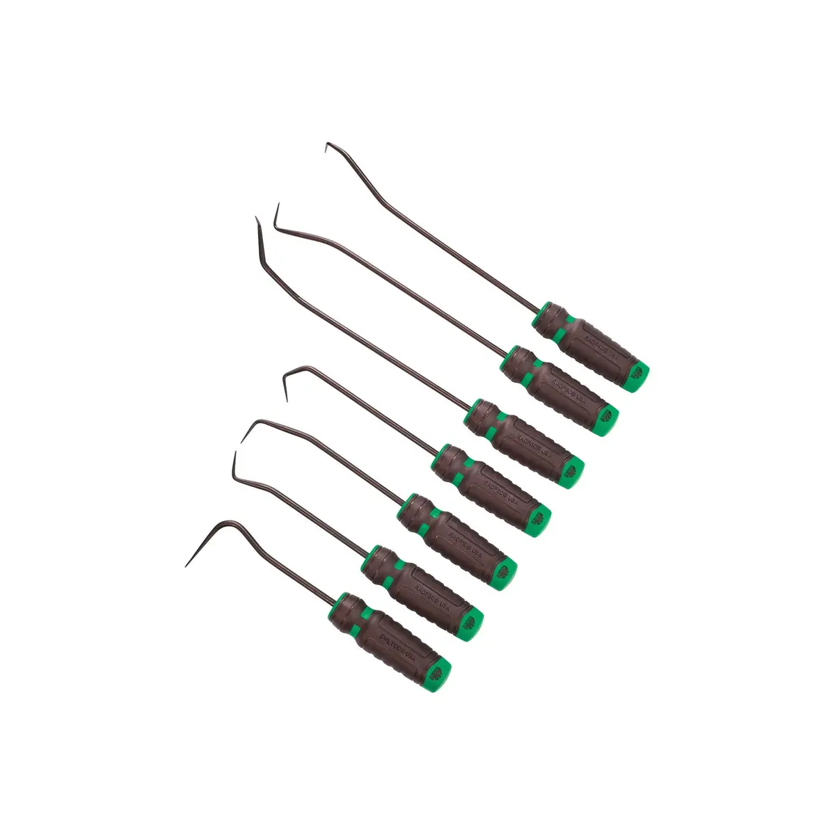 7-Pc. Mac-Grip™ Radiator Pick Set - Hi-Vis Green 1