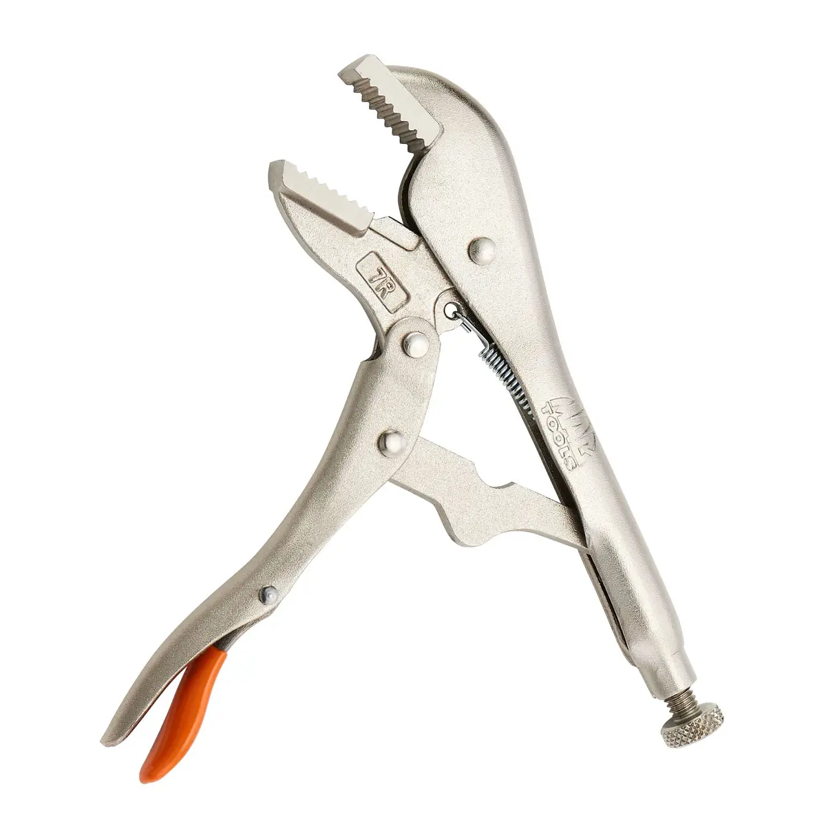 7" Straight Jaw Trigger Release Locking Pliers - Orange 1