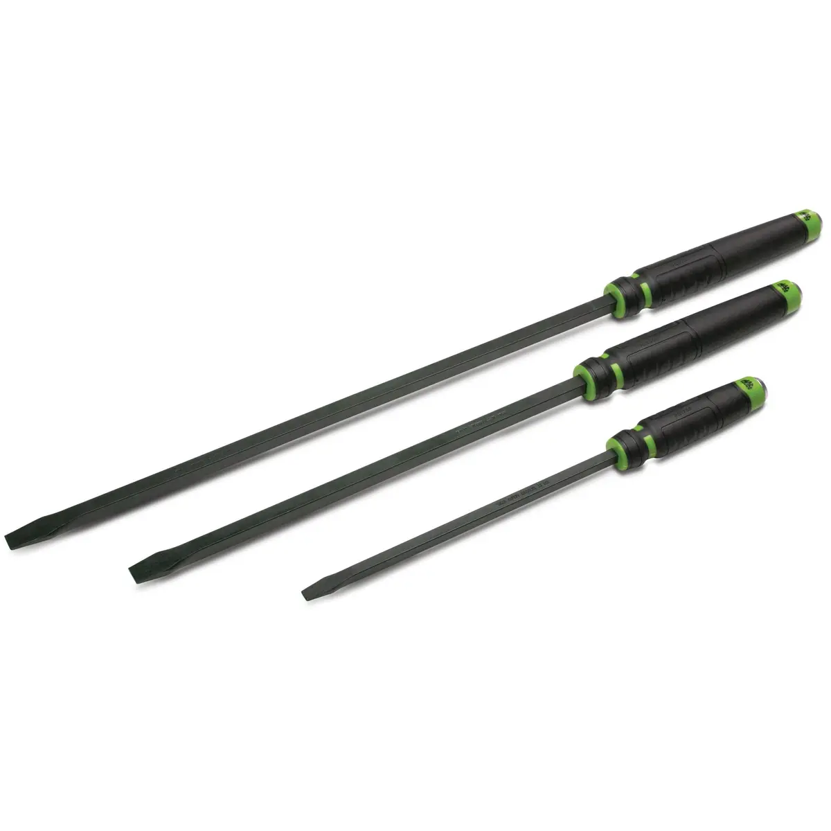 3-Pc. Comfort-Handle Straight Head Pry Bar Set - Green 1