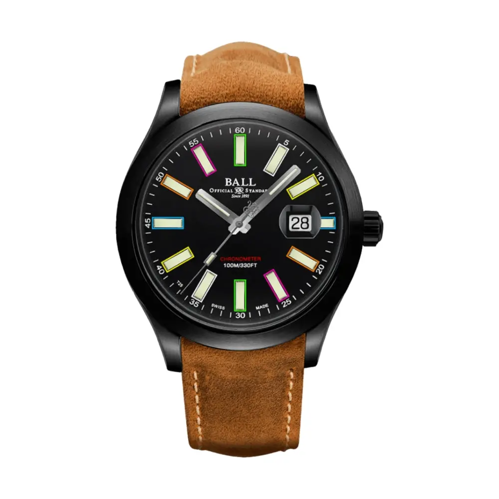 Engineer Ii Rainbow Limited Edition 43Mm - Black On Leather Strap 1