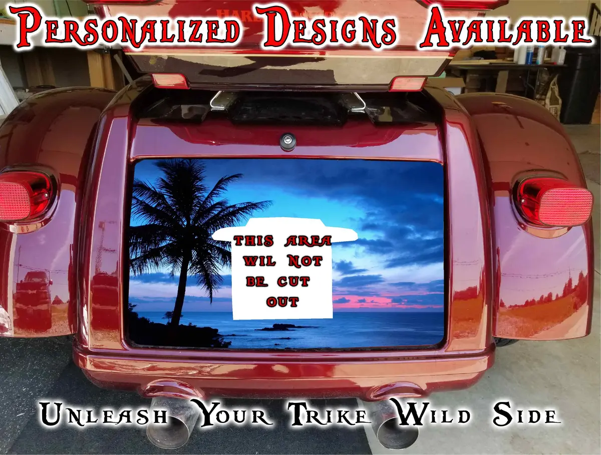 Beach Harley Davidson Tri Glide Trunk Decal 1
