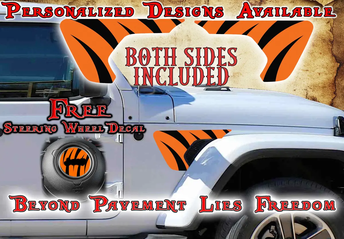 Tiger Strips Fender Vent For The Jl Or Jt 2018 Or Newer 1