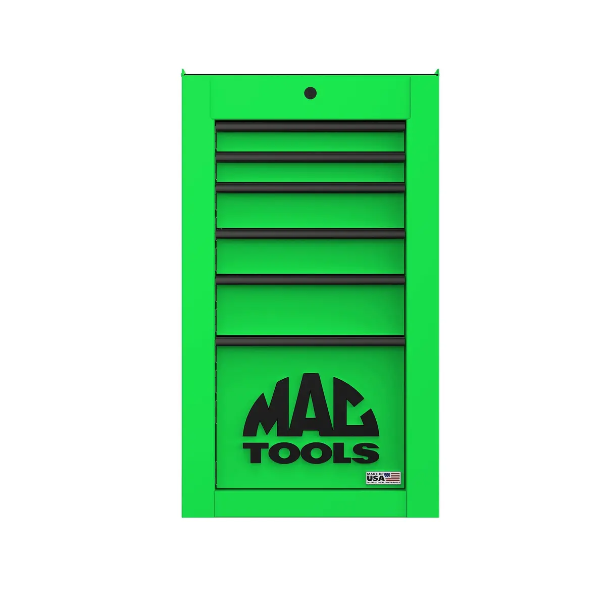 Tech™ Series 6-Drawer Side Cabinet With Powertech™ Drawer - Lime Green 1