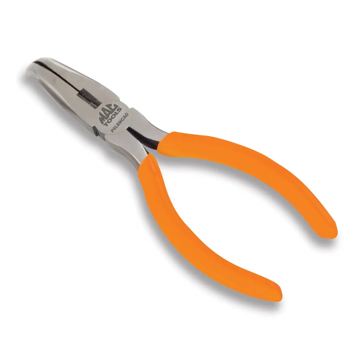 Bent Long-Nose Pliers With Cutter 6" - Orange 1