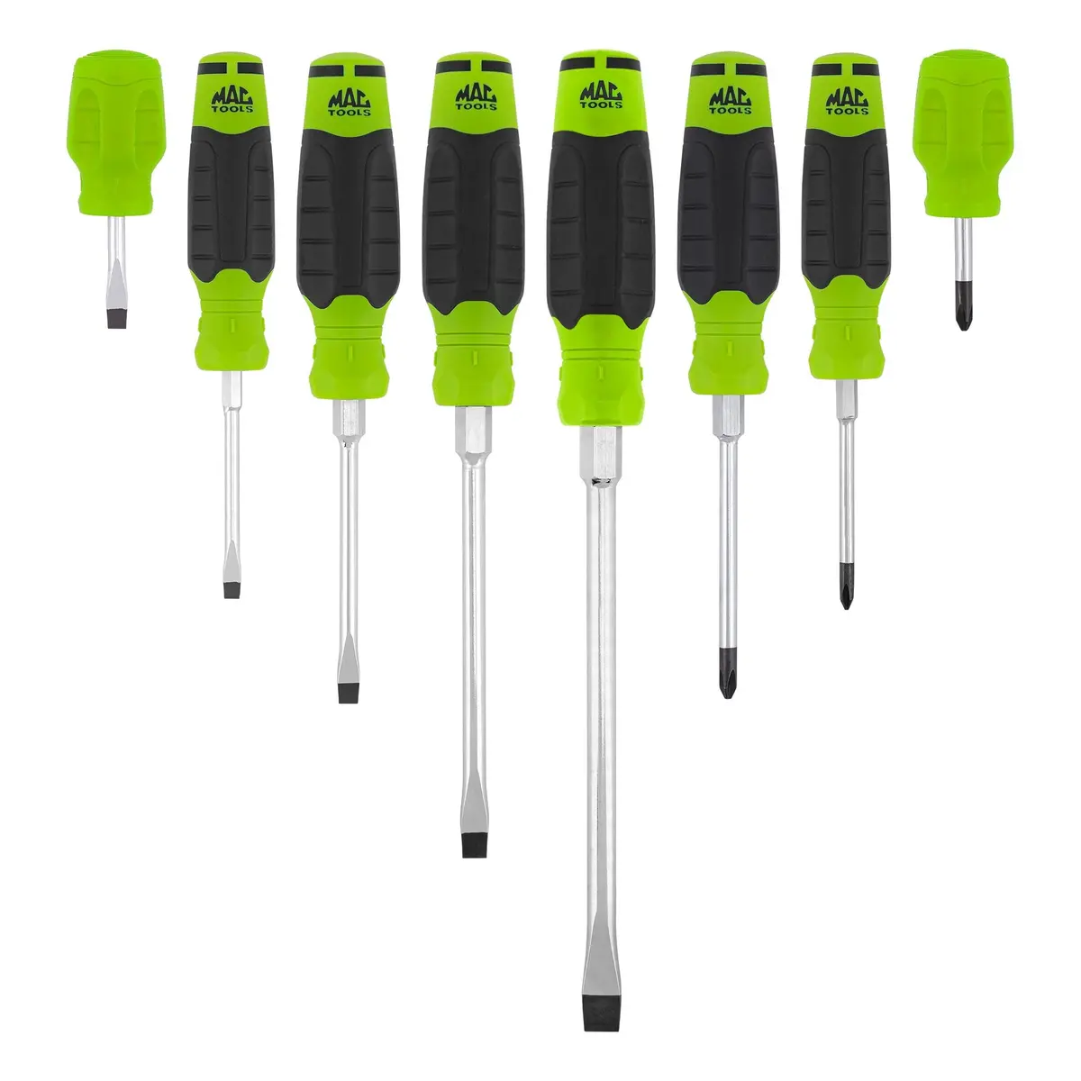 8-Pc. Mac-Grip Combination Screwdriver Set - Green 1