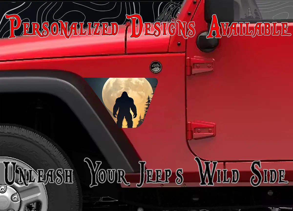 Bigfoot Moon Jk Fender Decals Fits 2007-2018 1