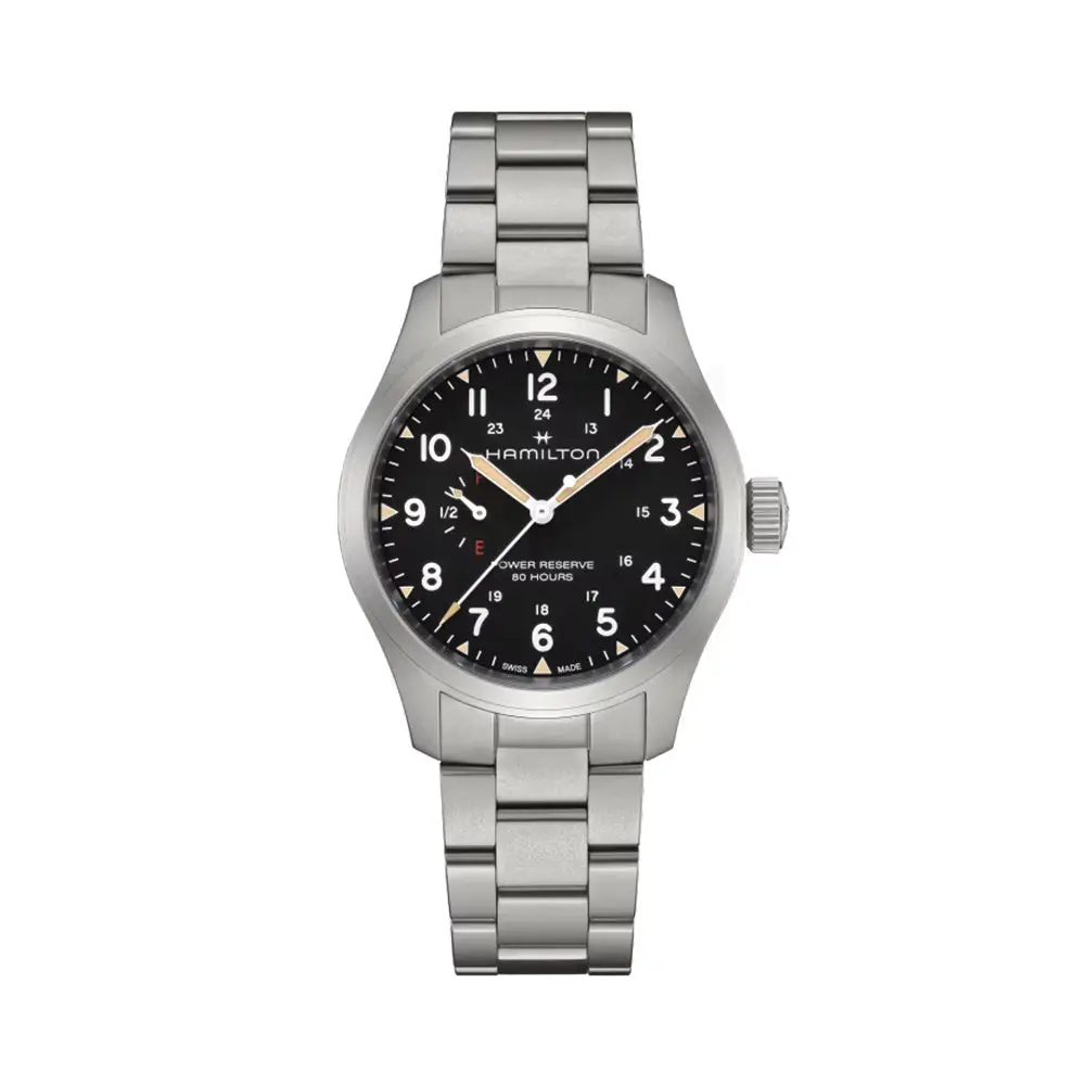 Khaki Field Mechanical Power Reserve 40Mm - Black On Bracelet 1