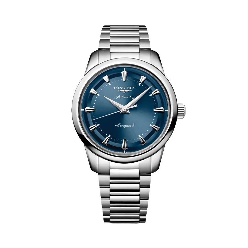 Conquest Heritage 40Mm - Blue On Bracelet 1