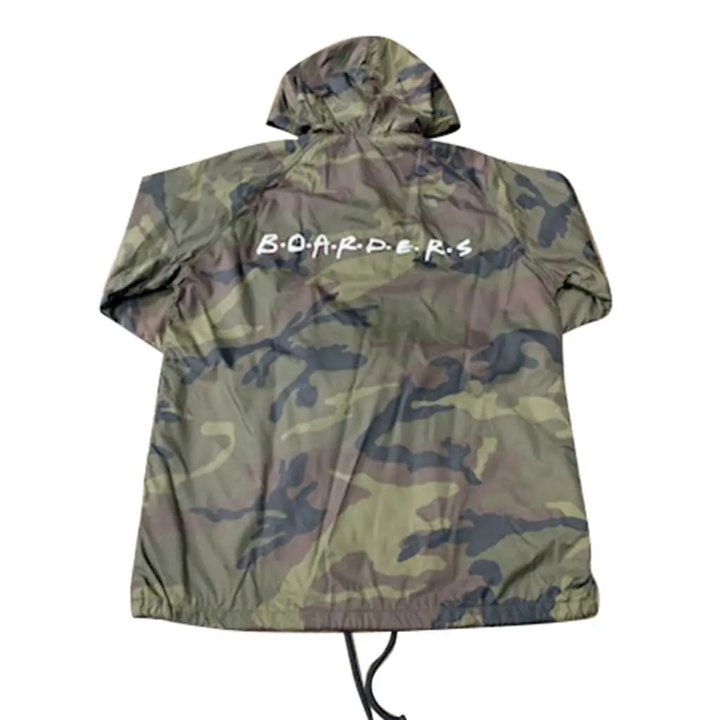 Boarders The Cast Coaches Jacket With Nylon Hoodie - Camo 1