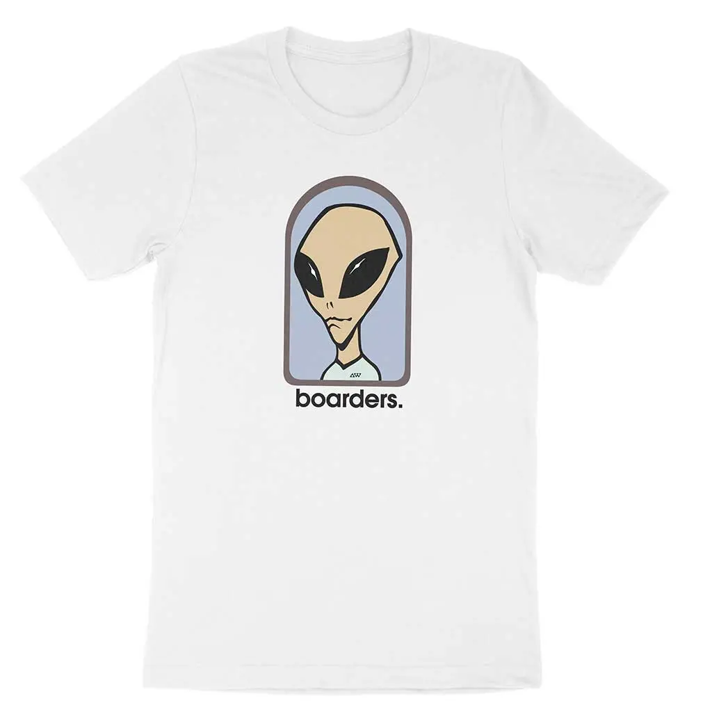 Boarders X Alien Work Shop Believe T-Shirt - White 1