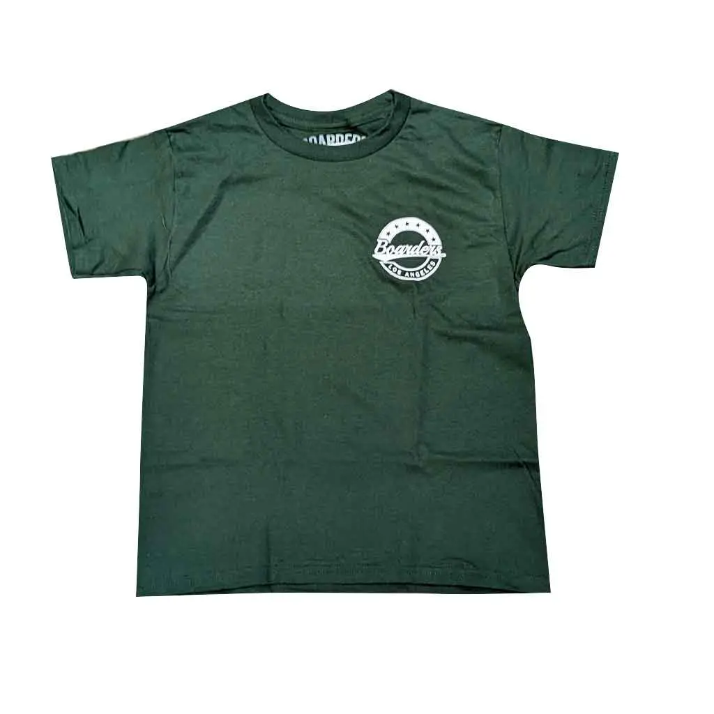 Boarders Youth Star Crest Ss Tee - Forest Green 1
