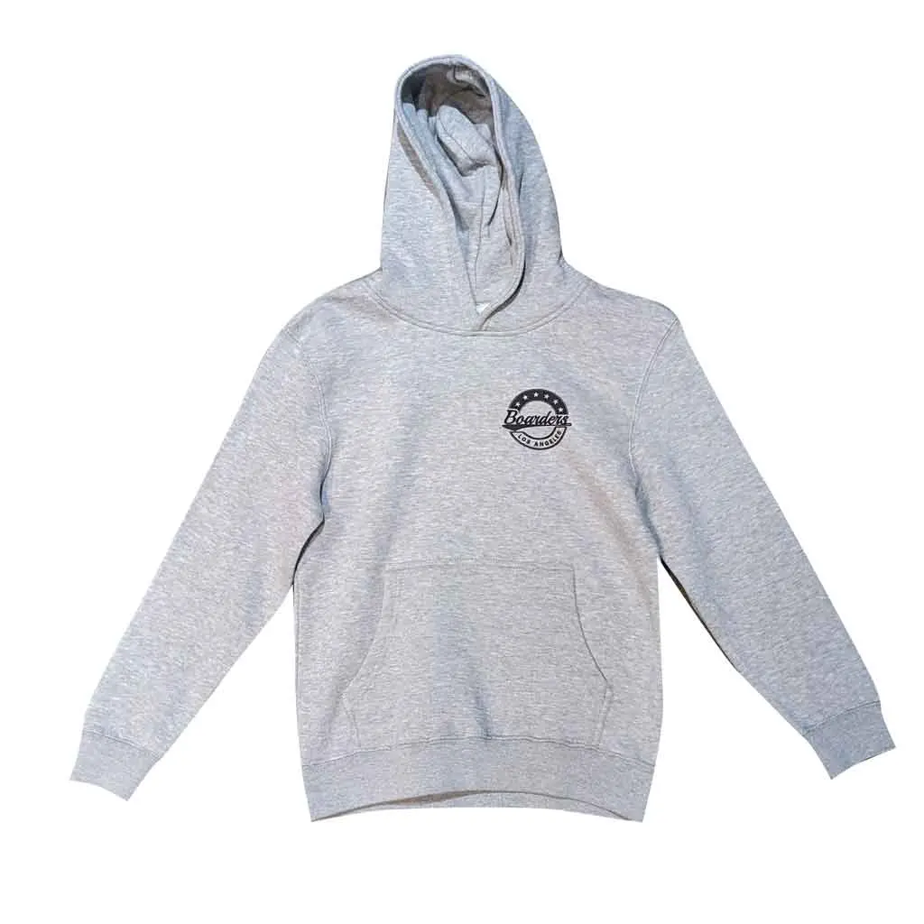 Boarders Youth Star Crest Hoodie - Heather Grey 1