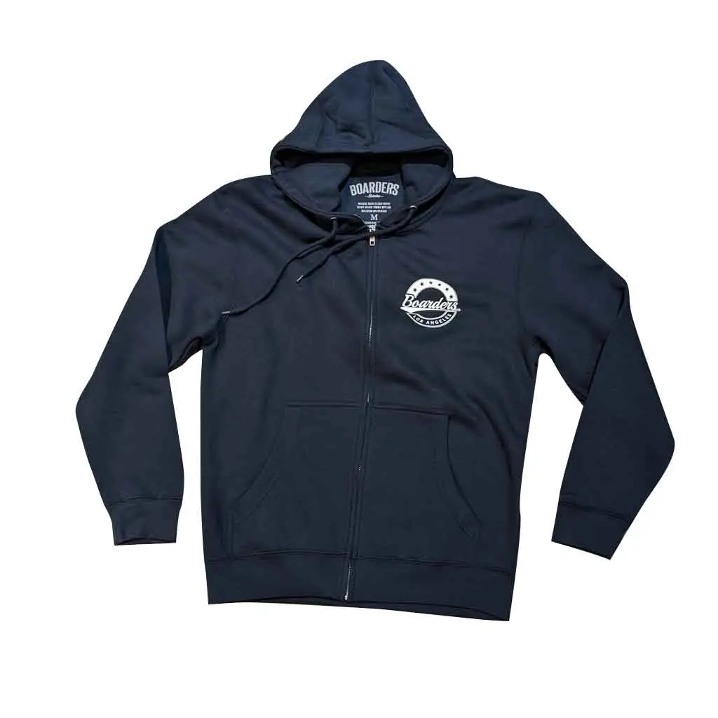 Boarders Star Crest Zip Hoodie - Navy 1