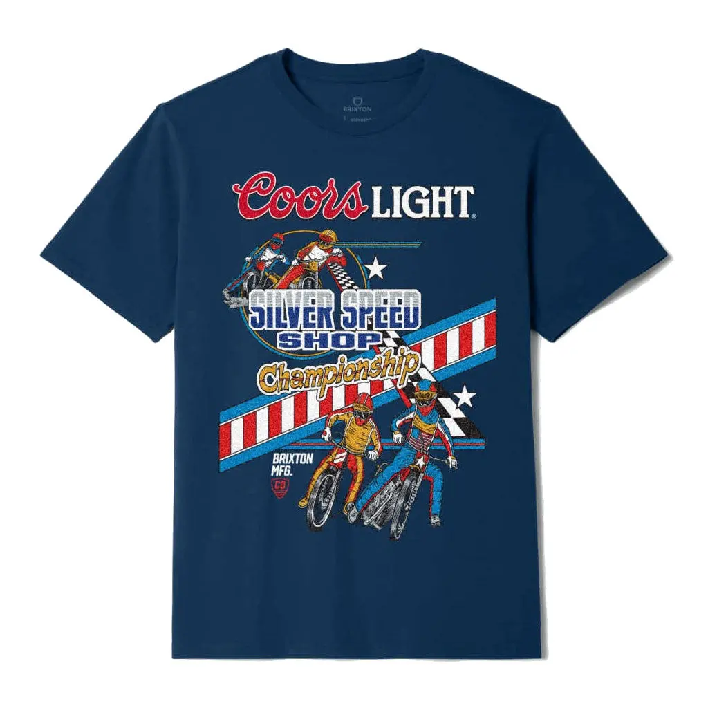 Brixton X Coors Light Berm S/S Stt T-Shirt - Coors Navy 1