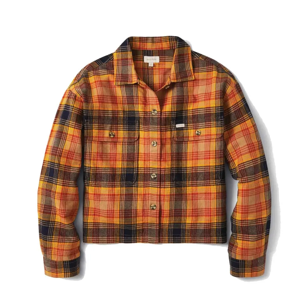 Brixton Women's Bowery L/S Flannel - Navy 1