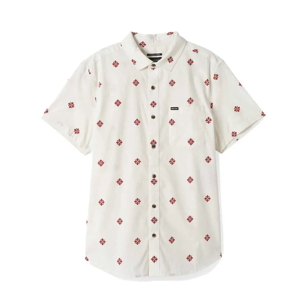 Brixton Charter Print S/S Woven - Off White Band 1