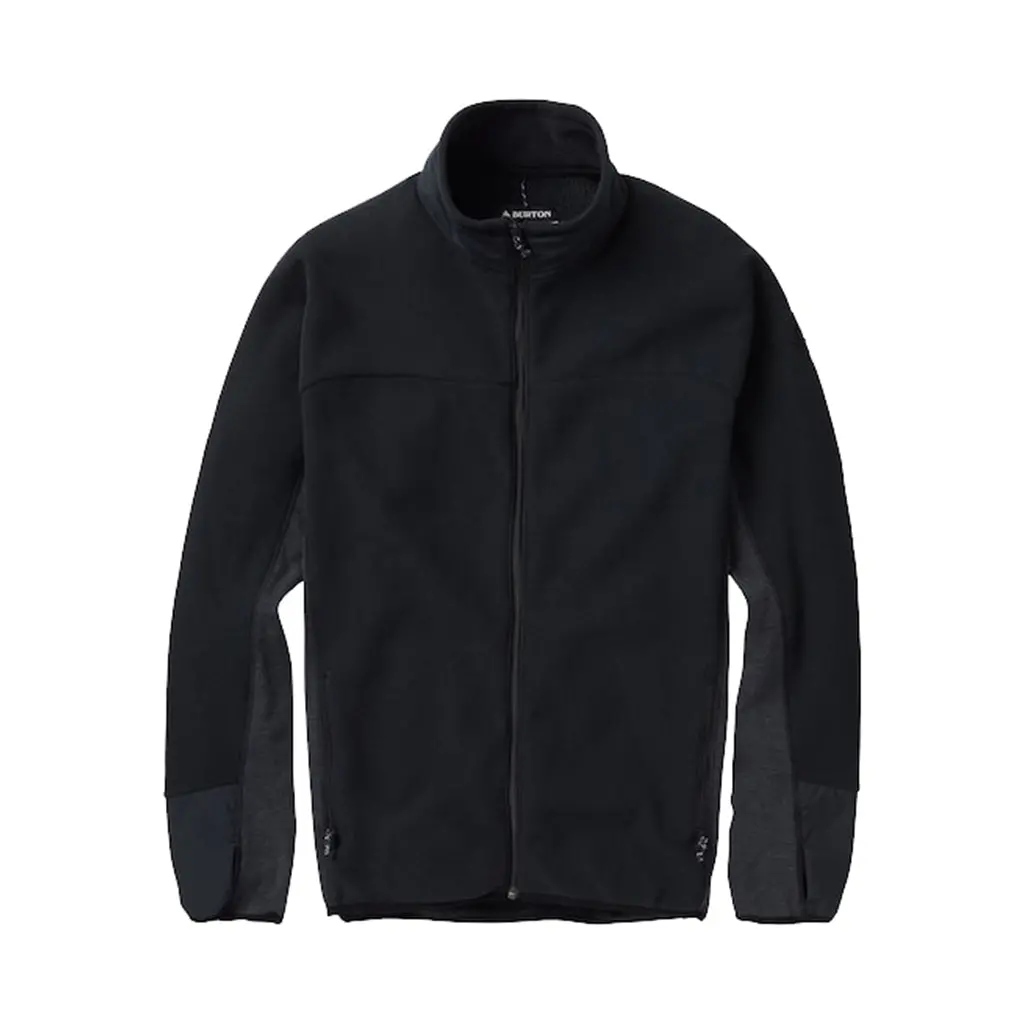 Burton 18/19 Minturn Full Zip Jacket - True Black Heather 1