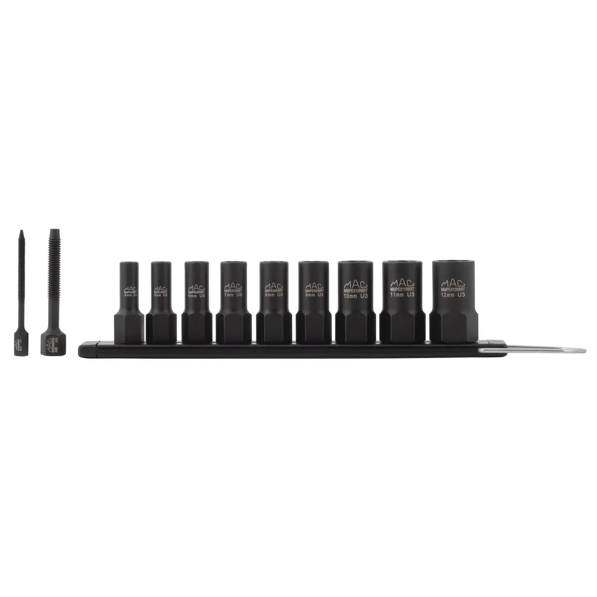9-Pc. 1/4" Drive R.B.R.T™ Metric Impact Foreign Object Removal (For) Extractor Socket Set 1