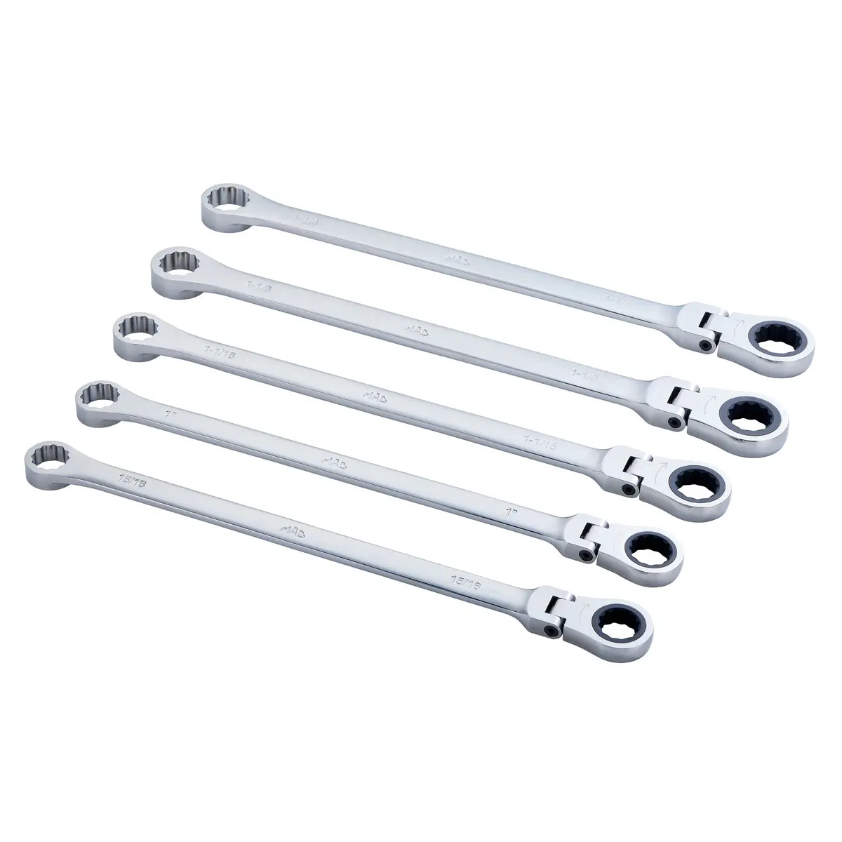 5-Pc. Sae Xl Flex Head Ratcheting Wrench Set – 12 Pt. 1
