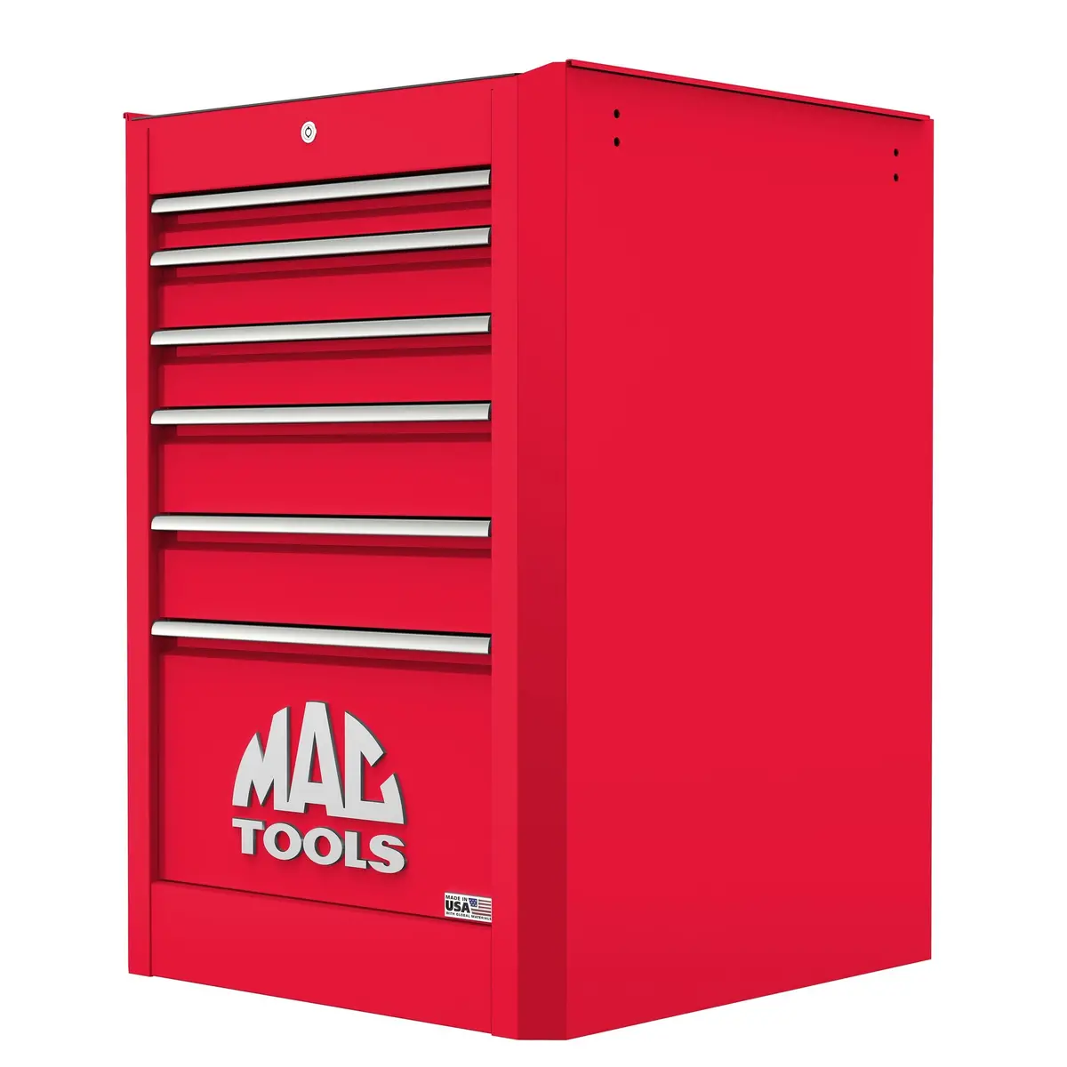 Macsimizer® 6-Drawer Side Box With Powertech™ Drawer - Firebrick Red 1