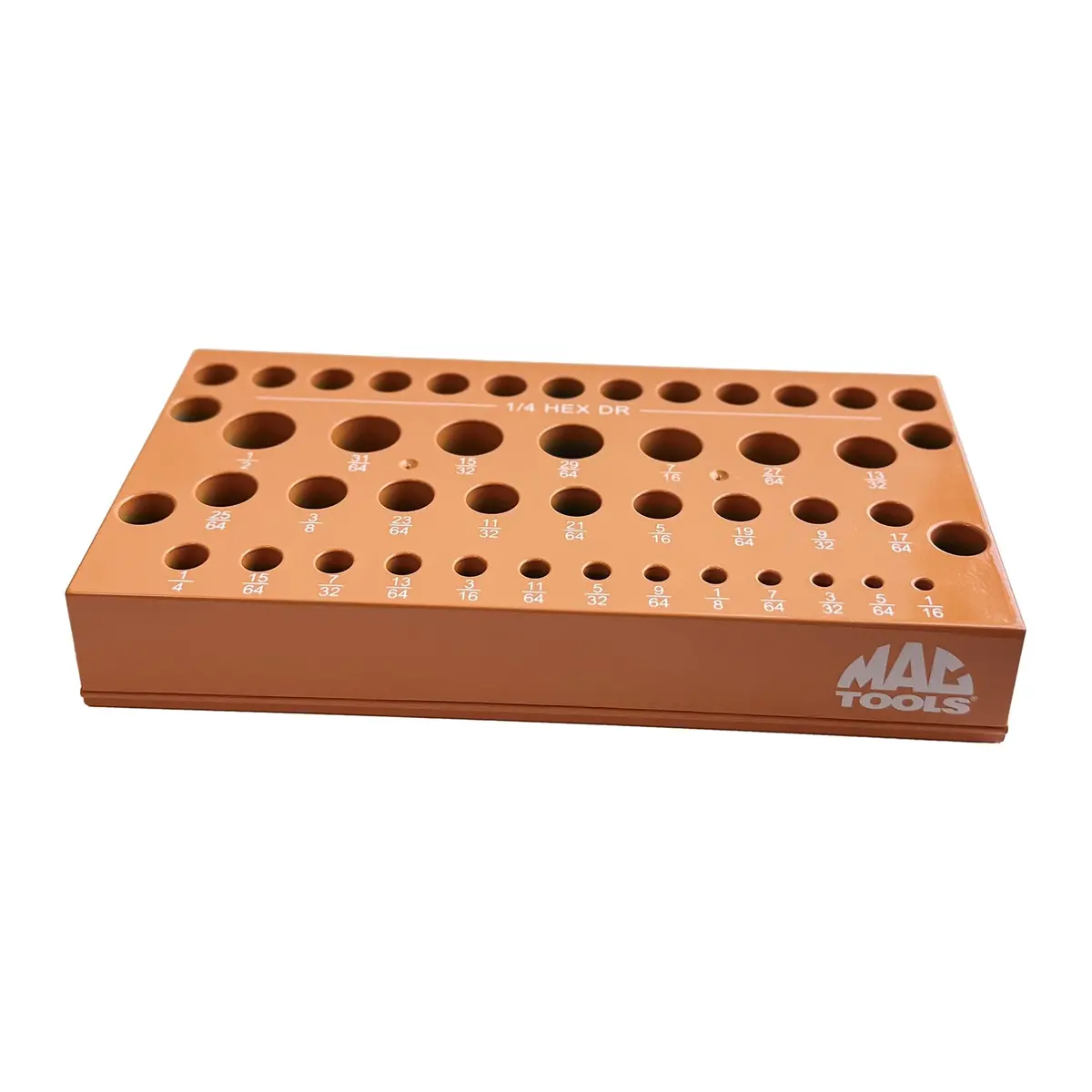 42-Slot Magnetic Drill Bit Holder - Orange 1