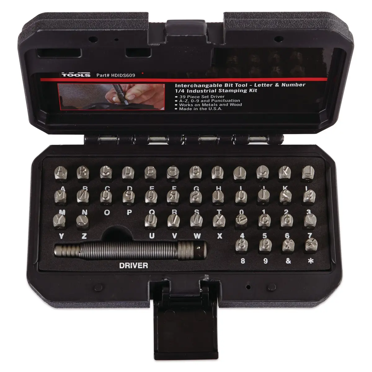39-Pc. Industrial Hammerless Number And Letter Stamp Kit 1