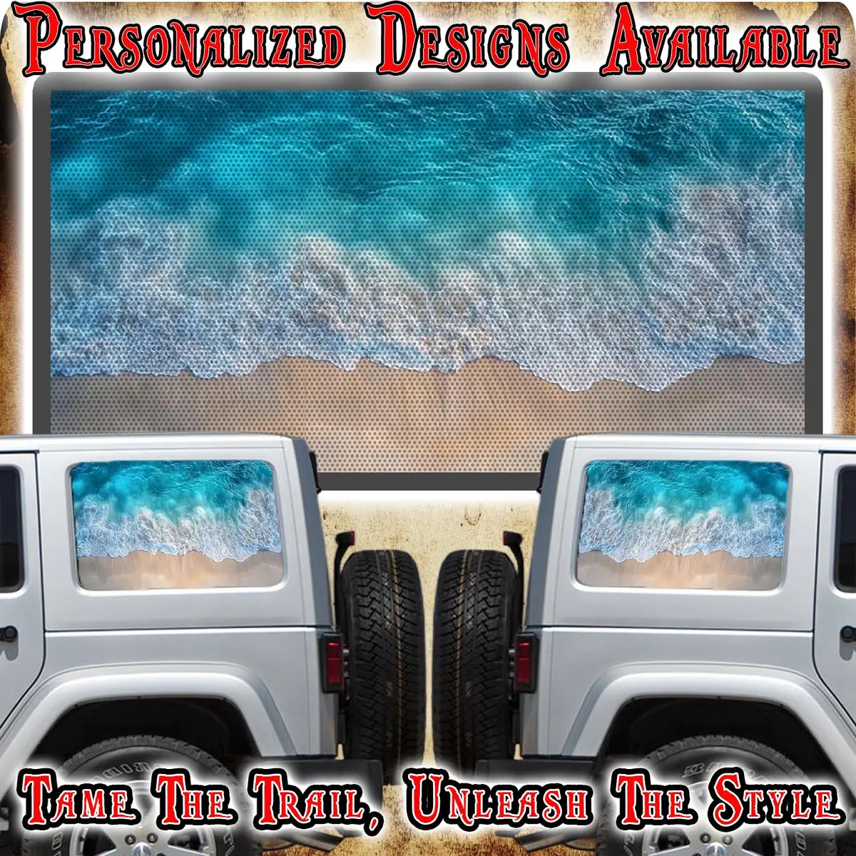 Beach Rear Quarter Window See Through Graphic. 1
