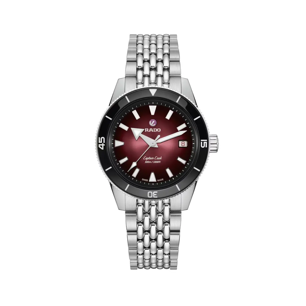 Captain Cook Automatic 39Mm - Red On Bracelet W/ 2 Additional Straps 1