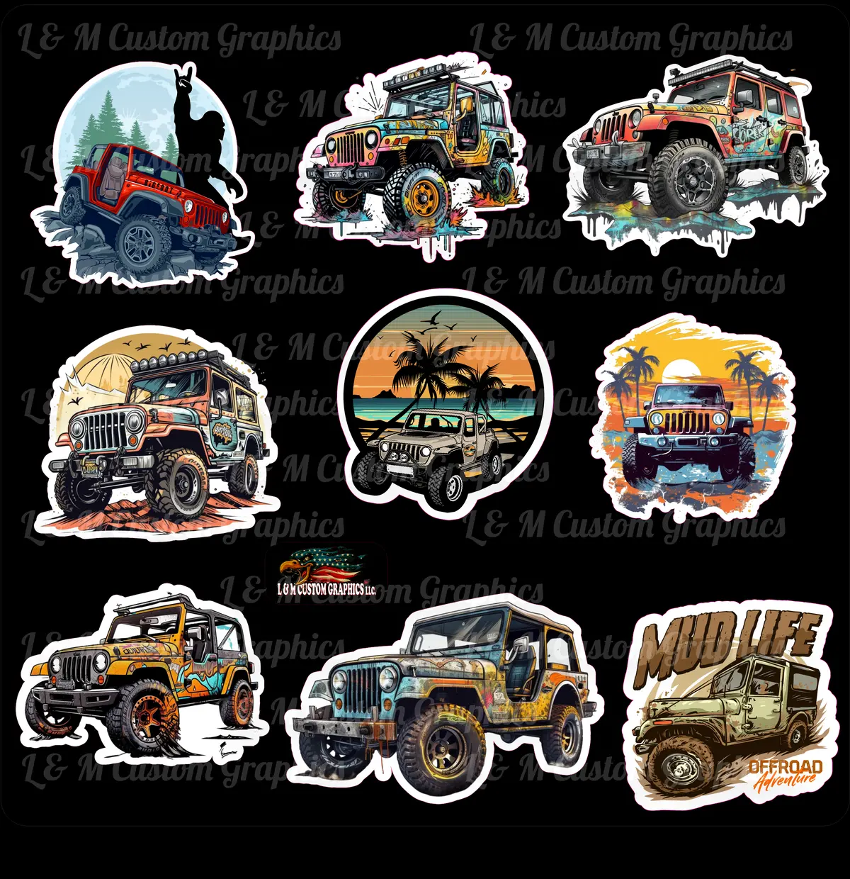 Die Cut Decals Pack 1