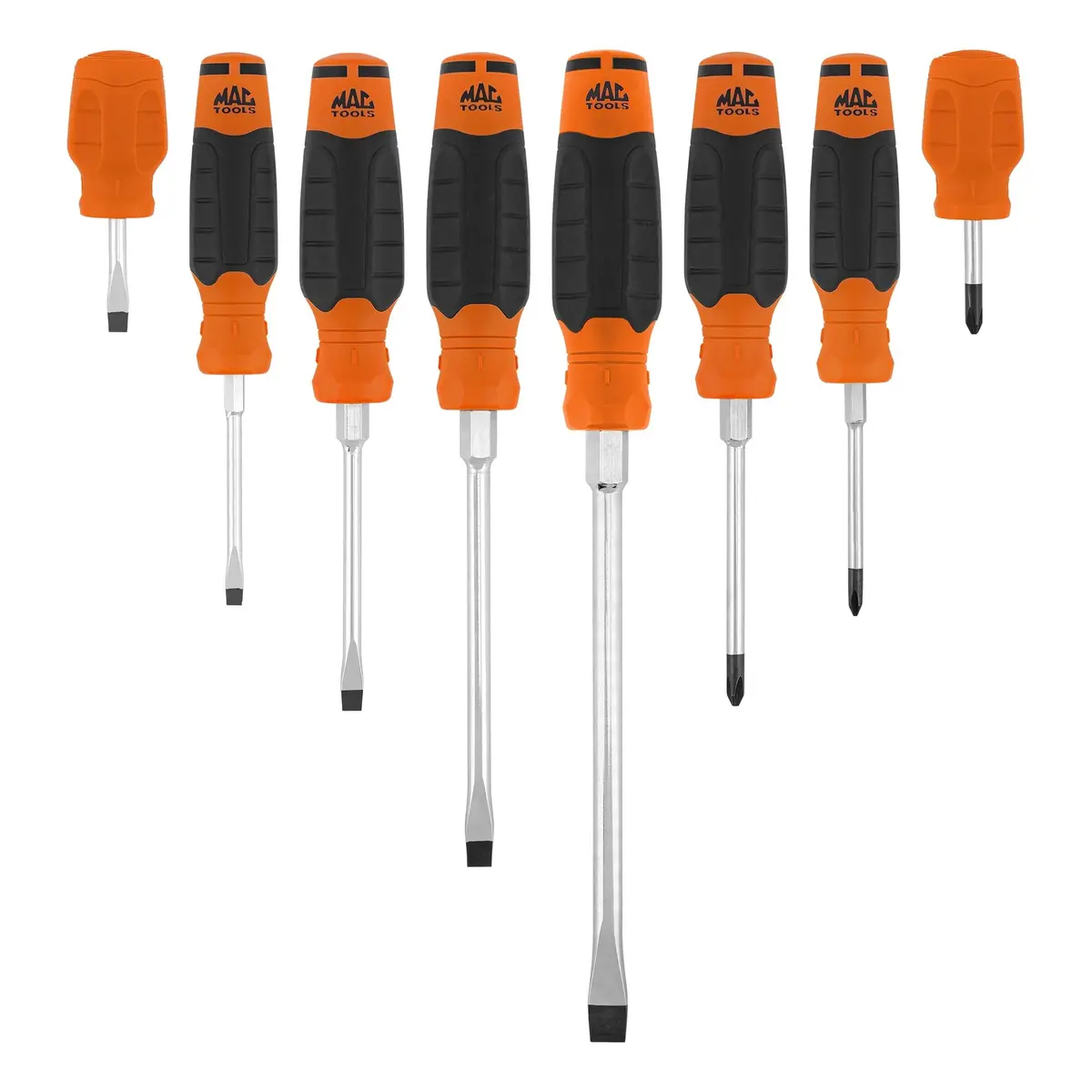 8-Pc. Mac-Grip Combination Screwdriver Set - Orange 1