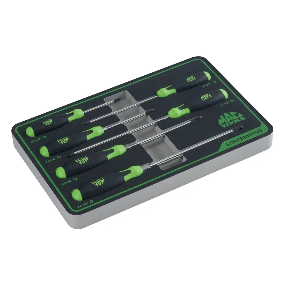 6-Pc. Screwdriver Set In Foam - Green 1