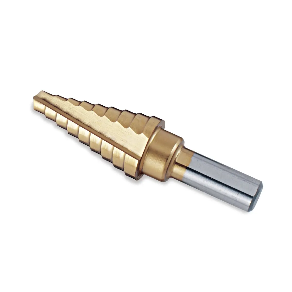 Titanium-Nitride Coated Stepped Drill Bit 1/4" - 3/4" (9 Steps) 1