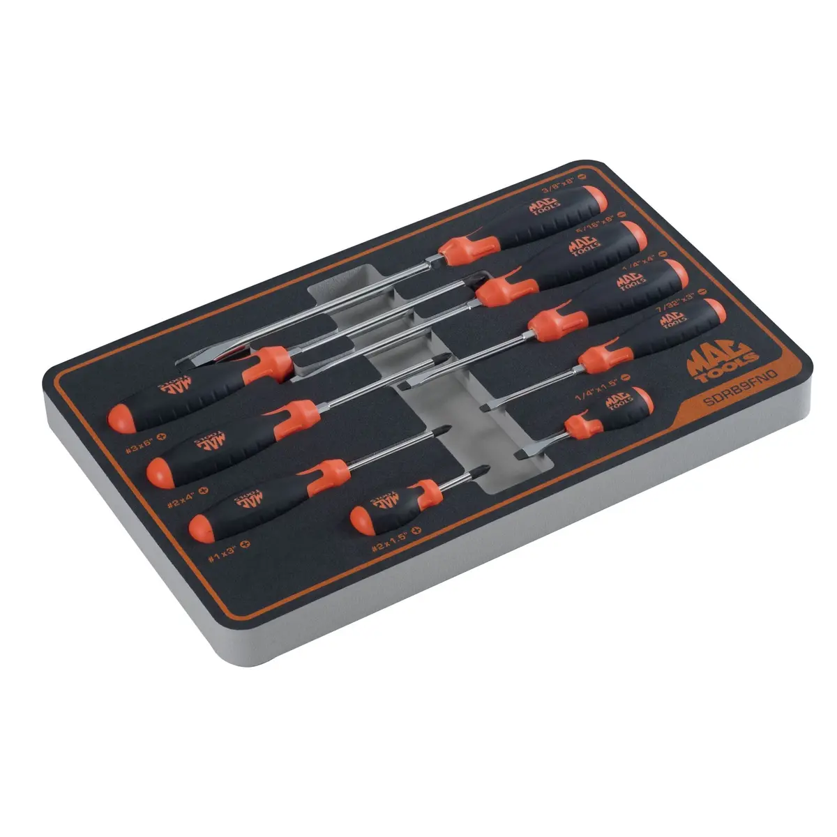 9-Pc. Screwdriver Set In Foam - Orange 1